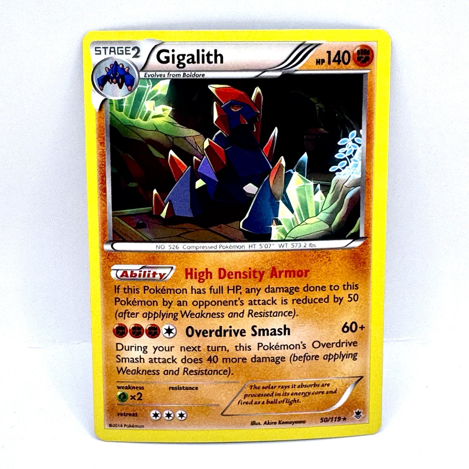 Pokemon TCG Gigalith XY Phantom Forces 50/119 Holo Rare Card LP