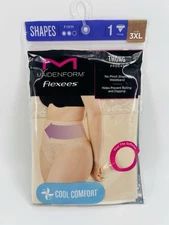 Maidenform Flexees 3XL Plus Tame Your Tummy Nude Lace Shaping Thong FP0049 NEW