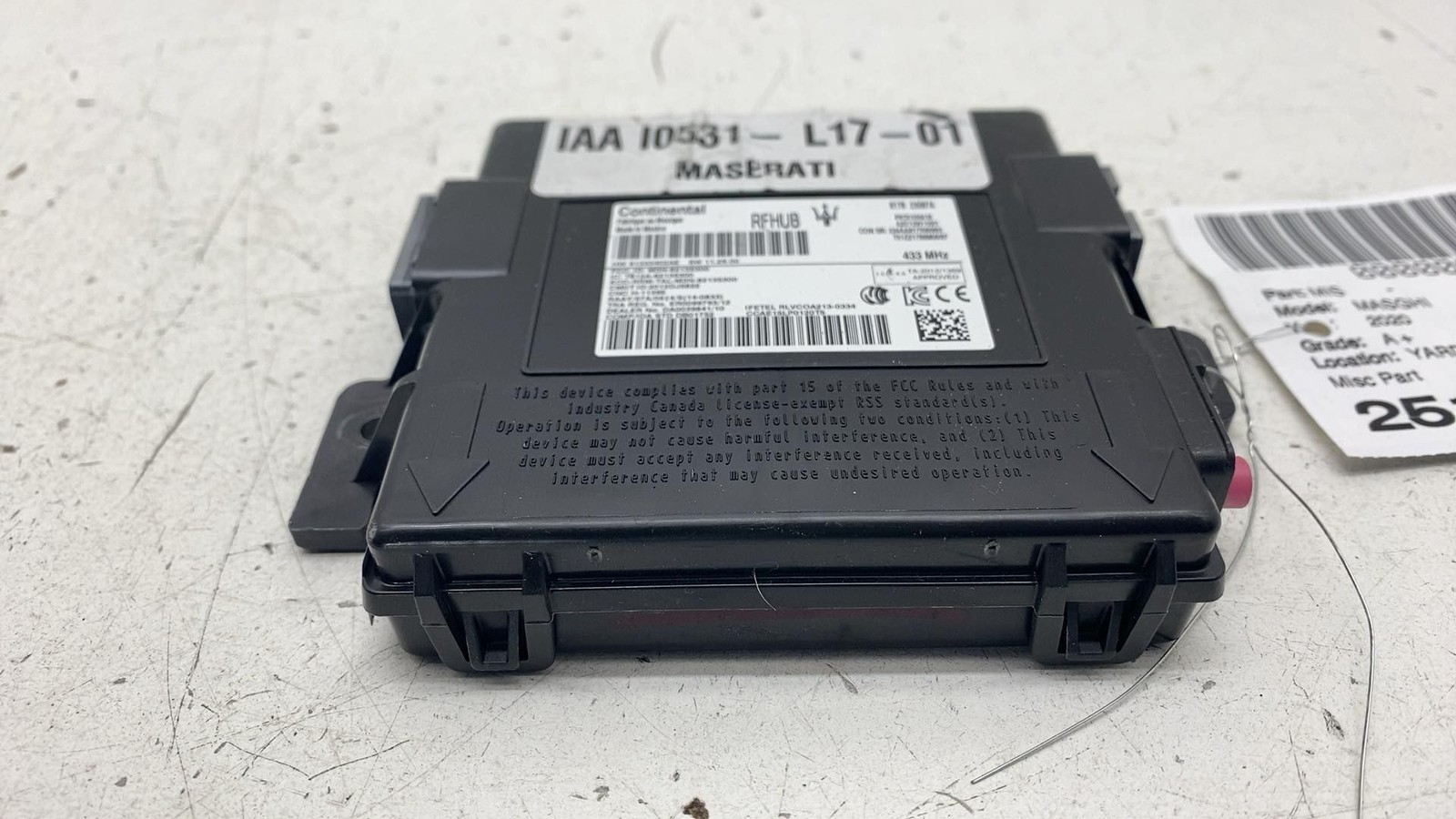 ⭕ 14-20 Maserati Ghibli Keyless Antenna Receiver Control Module Unit 670105418