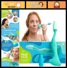 2-in-1 Face Roller - Textured Smooth Silicone Heads, Freezer Safe, Anti-Aging,