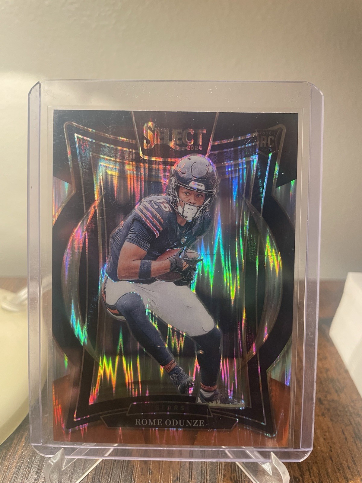 2024 Panini Select - Concourse Rome Odunze #3 Black & Orange Shock Prizm (RC)