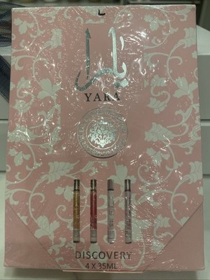 Yara Discovery Set Includes 4 x 35ml Pink+Moi+Tous+Candy Travel Sprays For Women