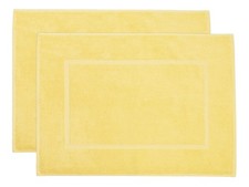 Lot de 2 Tapis de Bain en 50x70 cm Coton Très Absorbant et Moelleux