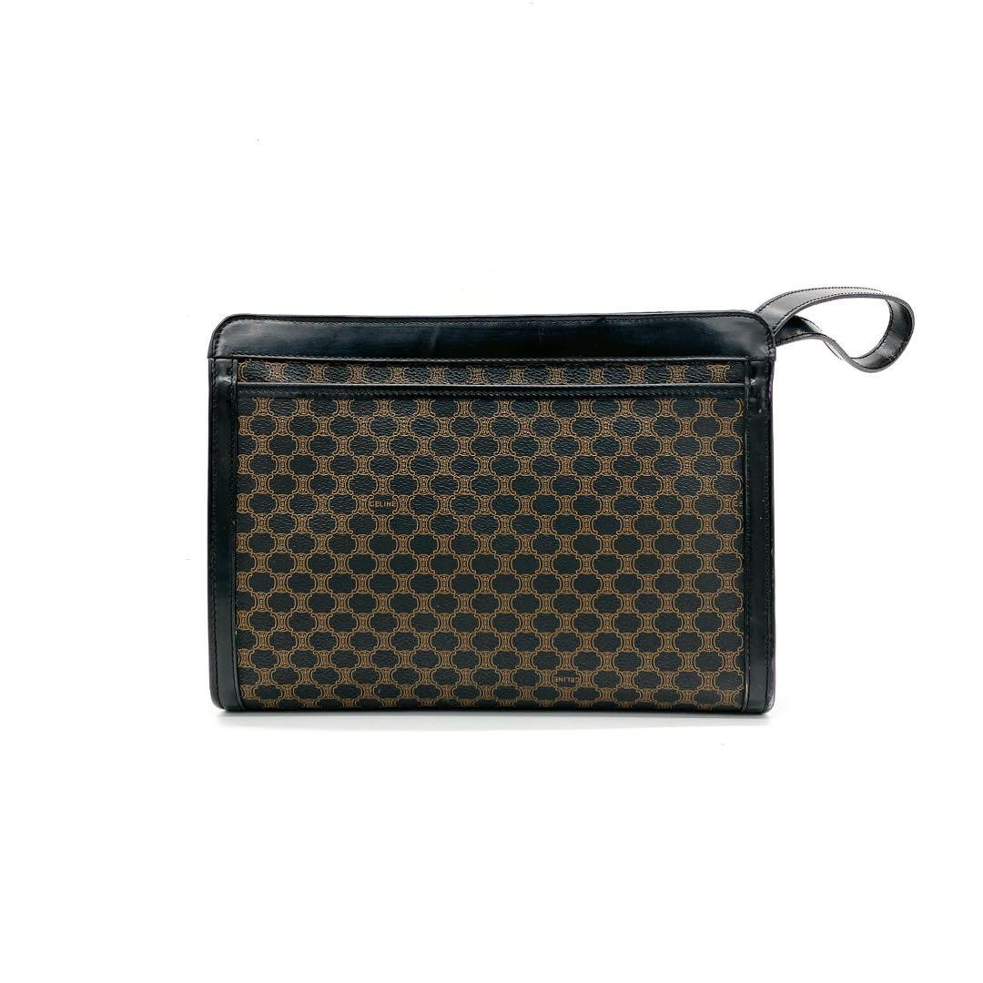CELINE Macadam Pattern Clutch Second Hand Bag PVC… - image 3