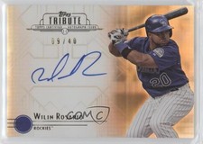 2014 Topps Tribute Auto Orange 9/40 Wilin Rosario #TA-WR Auto 8d2