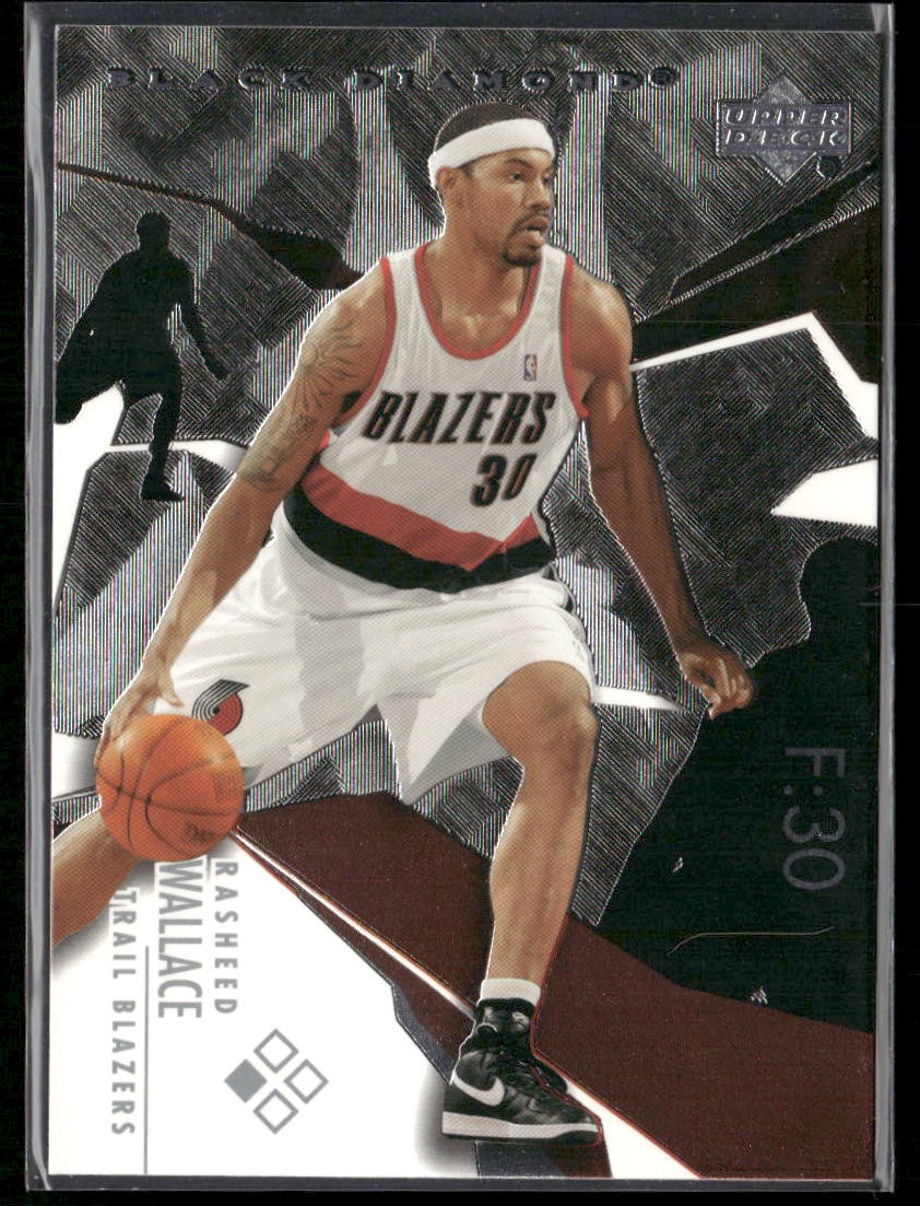 Rasheed Wallace 2003-04 Upper Deck Black Diamond #30 Portland Trail Blazers