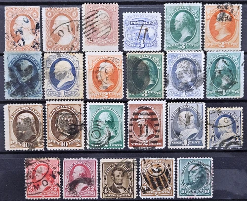 US Stamp Collection 1851-1890 Lot of 23 Scott # 11A/226 Used