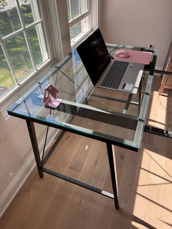 Modern Glass & Chrome Desk