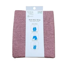 NWT Time & True Multi-Wear Wrap Shaw Scarf One Size Fits Most Pink Yoga