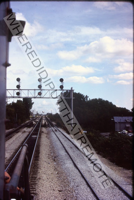 Original Slide Chicago and Northwestern CNW Trip to IHB Bellwood #5 ILL 8-83