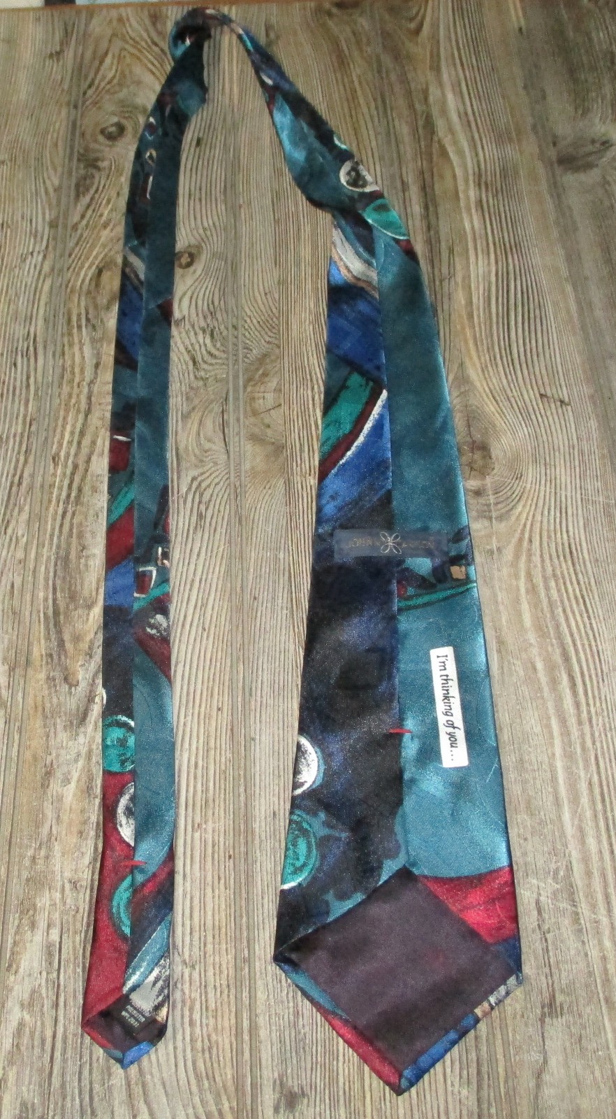 Johnny Carson Abstract Geometric Polyester Mens P… - image 2