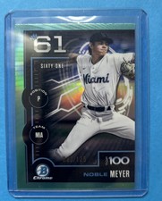 2025 Bowman - Bowman Scouts Top 100 Noble Meyer #BTP-61 Aqua Refractor /125 (RC)