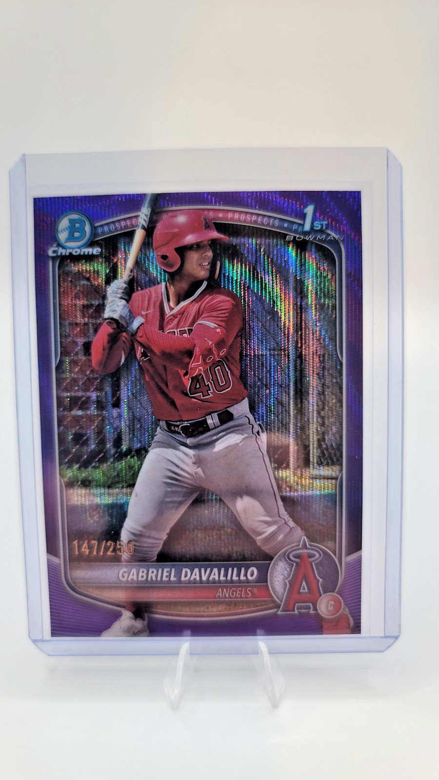 2025 Bowman Chrome #BCP-178 Gabriel Davalillo Purple Wave Refractor #147/250