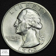 1943 S George Washington Silver Quarter 25C (Beautiful!)