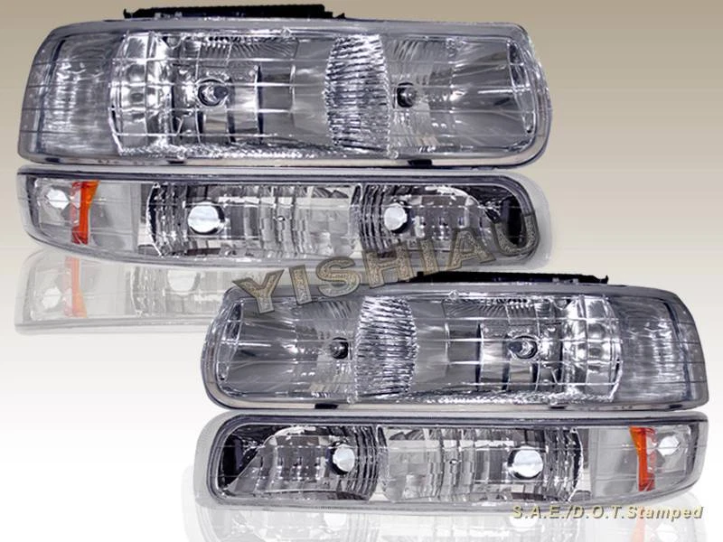 FAROS Y PARACHOQUES SILVERADO 1999-2002 CROMO Y LUCES TRASERAS ROJO OSCURO Foto 2 de 4