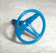 3 Spoke Blue Tall Slot Car Steering Wheel Vintage 1/24 Scale Original GM 1970