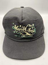 Mardi Gras New Orleans Black Rope Designer Award Vintage Snapback One Size