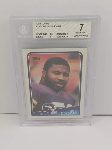 1988 Topps CHRIS DOLEMAN #157 graded Beckett 7