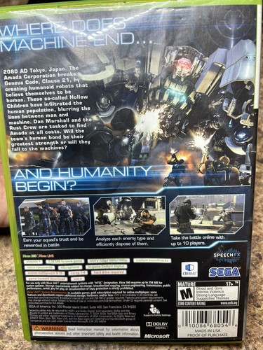 Binary Domain (Xbox 360, 2012) Tested No Manual - Picture 4 of 6