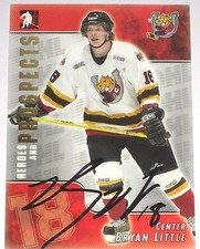 BRYAN LITTLE SIGNED 04-05 ITG HEROES AND PROSPECTS ROOKIE CARD AUTOGRAPH AUTO!!!
