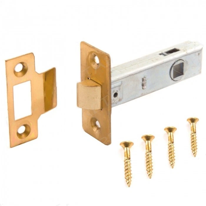 Tubular Latch Mortice Door Latch Catch 75mm / 3" Turn Handle Bolt With Screws - Image 2 of 4