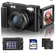 4K Digital Camera for Photography Video 48MP, Autofocus, Anti-Shake