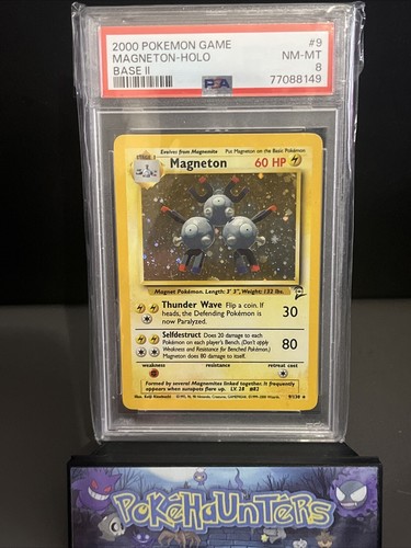 Pokemon Card Magneton 9/130 Base Set 2 Holo PSA 8 NM-MT Graded - Picture 2 of 3