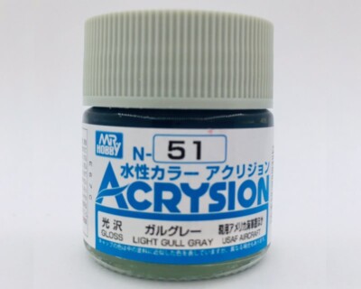 Mr.Hobby Acrysion Light Gull Gray - Gloss (10ml) N051 Model Making