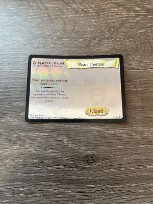 Dean Thomas Harry Potter TCG WOTC Base Set Holo Portrait 1/116 Foil MP