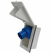 CEE 220V PRESA CORRENTE ESTERNA BIANCO PER VAN ROULOTTE CAMPER CARAVAN NUOVA