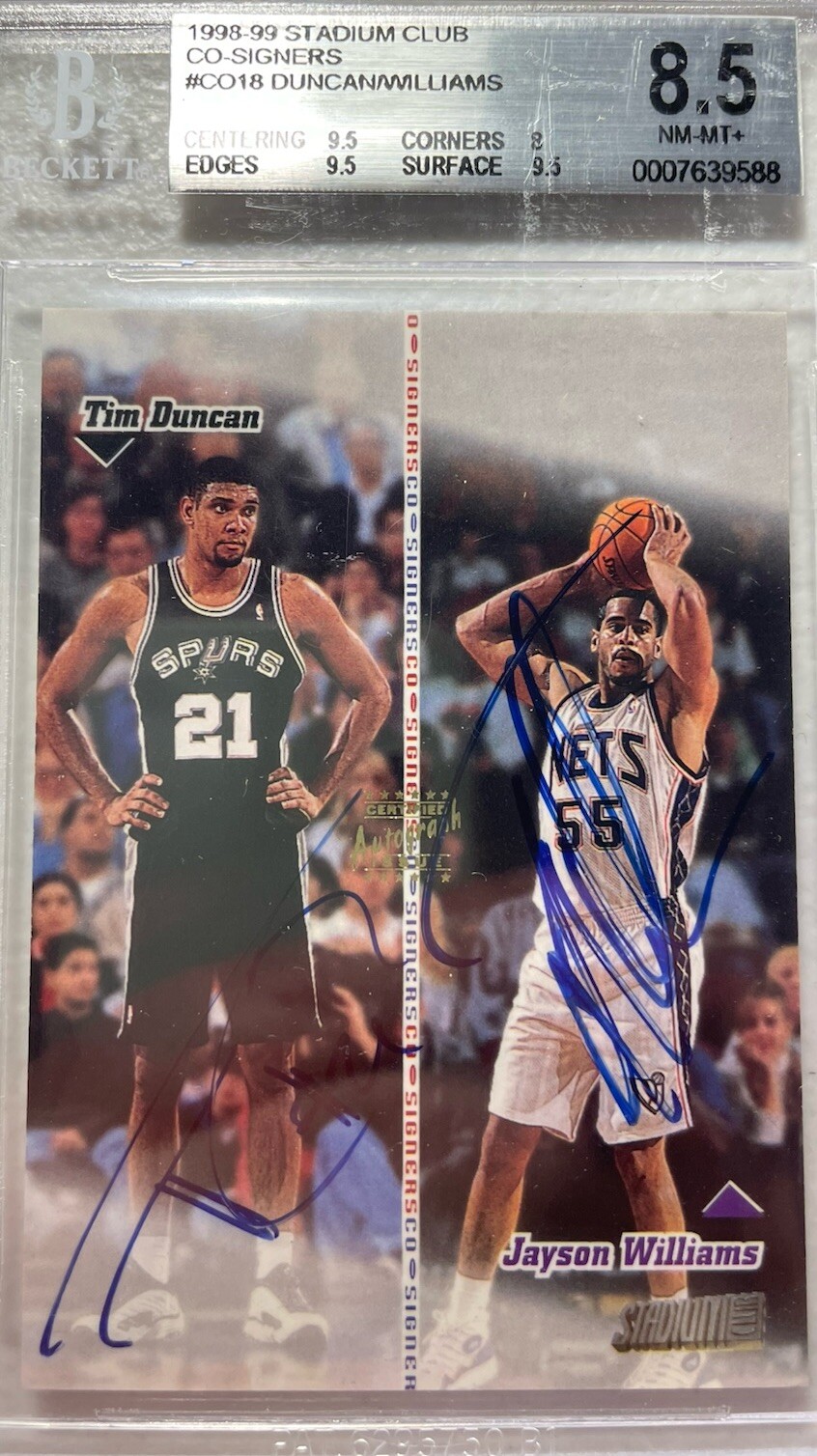 Jayson Williams / Tim Duncan 1998 Topps Stadium Club #CO18 Co