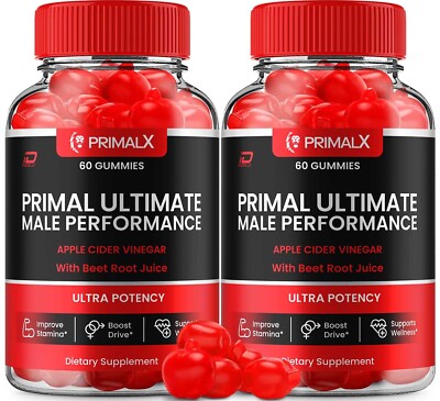 (2 Pack) Primal Ultimate Gummies for Men-PrimalX Vitamin B12, PrimalUltimate