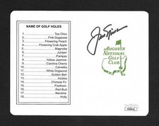 Jack Nicklaus Signed Autograph Augusta National Masters Scorecard - PGA - JSA