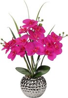 Kunstblume Orchidee Phalaenopsis Lila 49Cm Deko Im Keramiktopf
