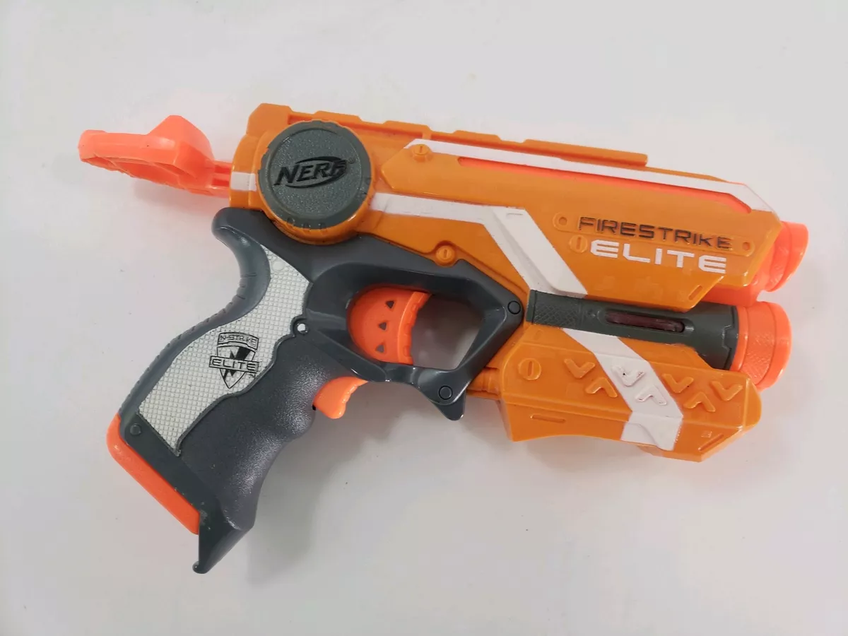 Nerf N-Strike Elite Firestrike Blaster Pistol Dart Orange Gun Tested Works  Laser