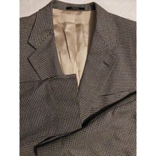 Hart Schaffner Marx Sport Coat Mens 42R Wool Check Blazer Suit Jacket