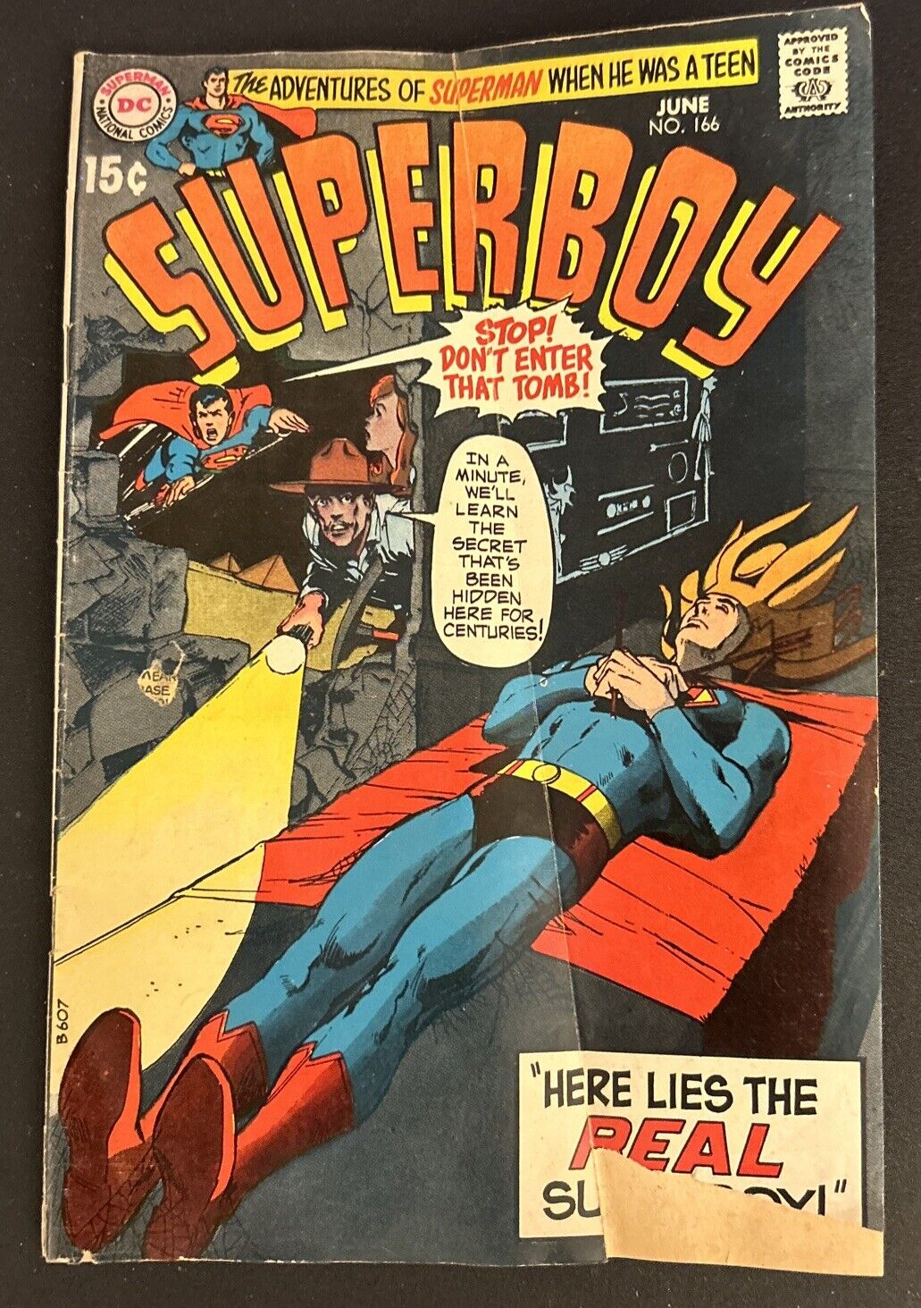 Superboy #166; Neal Adams Cover; Lex Luthor; Ads: Snoopy Frankenstein Hot Wheels
