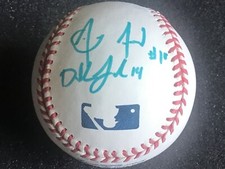 ANTHONY ALFORD/ DERRICK LOVELESS AUTOGRAPHED Manfred ROMLB Toronto Blue Jays