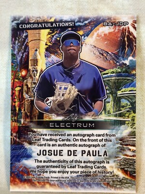 Josue De Paula, Dodgers, 2024 Leaf Electrum Tie-Dye Auto #