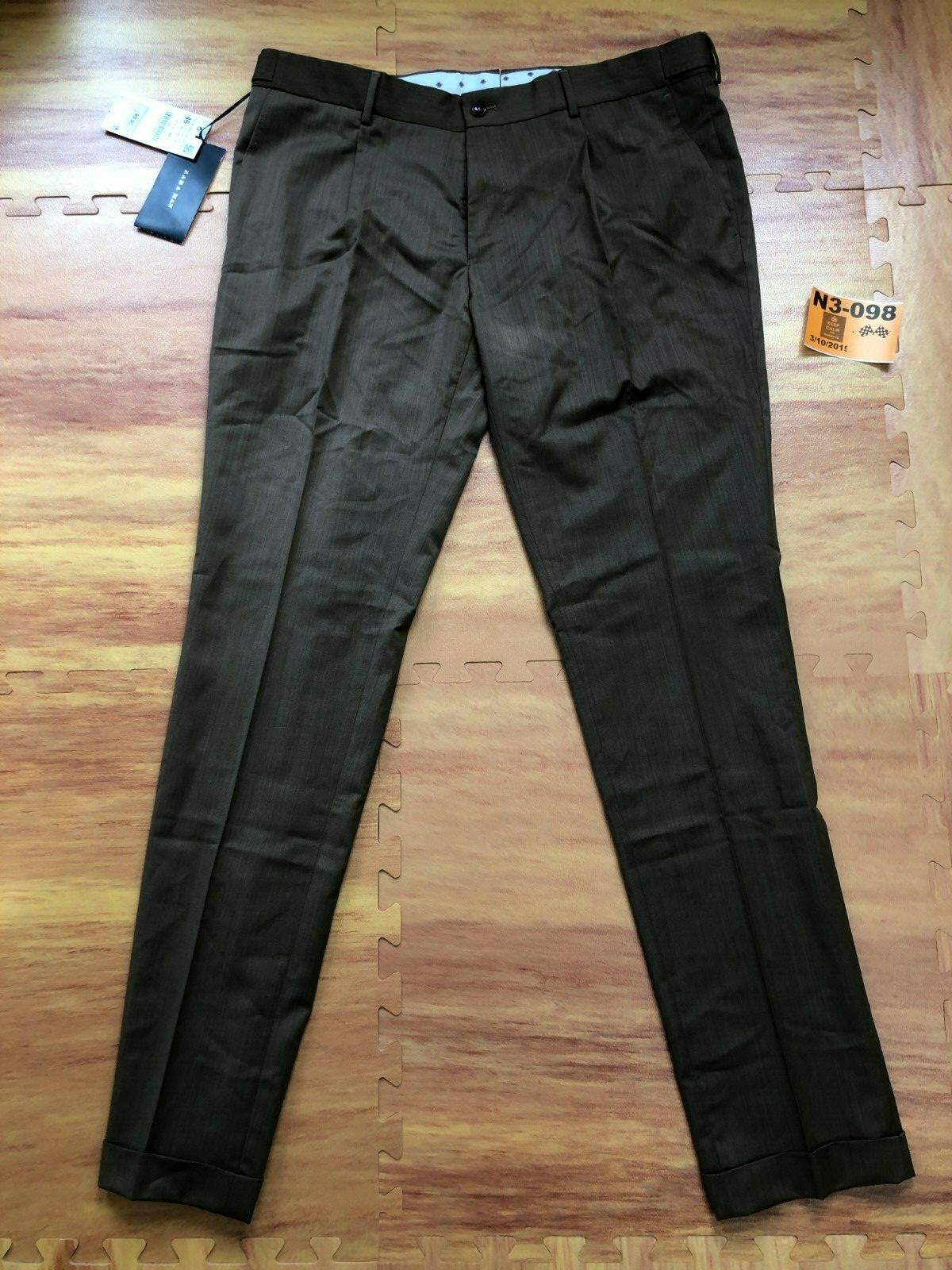 New ZARA MAN Men Dark Brown Dress Trousers Pants Pockets Size 36 MSRP  $89❄️N3 | eBay