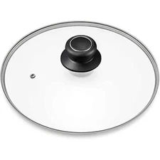 8 Inch Glass Lid for Frying Pan, Tempered Replacement Cover, Clear 