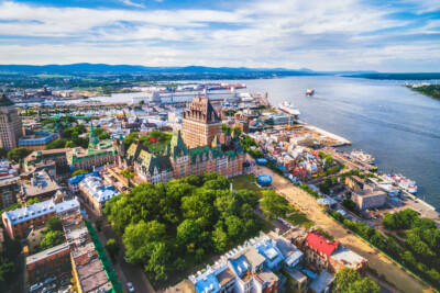 Quebec City Old Port Aerial View Quebec Canada Photo Art Print Poster 18x12