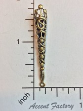 13453   Brass Oxidized Small Filigree Tussie Mussie Victorian Holder