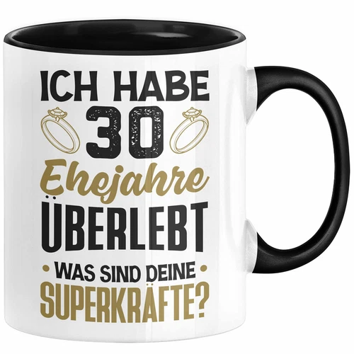 30. Hochzeitstag Tasse Geschenk Perlen-Hochzeit Geschenkidee Ehemann Ehefrau Ich