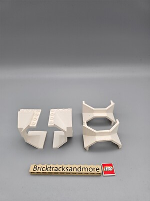 Lego  2467 White Panel 4 x 4 x 6 Corner Concave 4 Stück