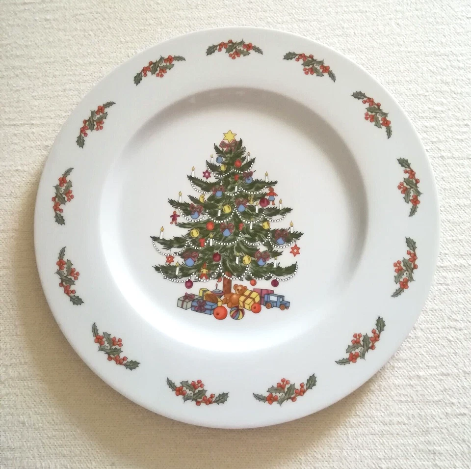 Vintage Weihnachtsteller Platzteller Porzellanteller Eschenbach Bavaria Germany