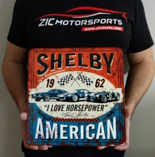 Shelby "I Love Horsepower" Steel Sign