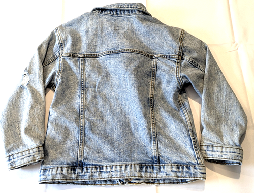 Art Class Girls Denim Jacket Size 6-6X Distressed Light Wash - Picture 8 of 11
