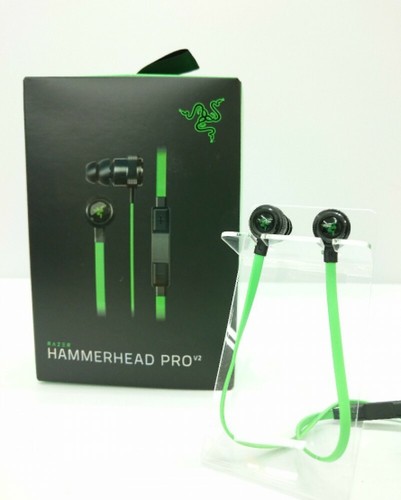 Razer Hammerhead Pro V2 Gaming earphone with microphone Green 3.5mm jack  Japan | eBay