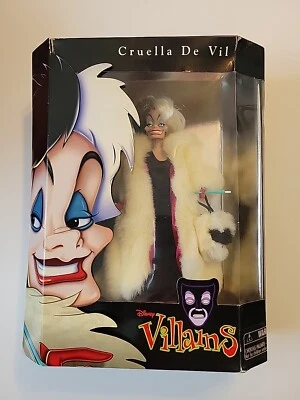 DISNEY Villains Cruella De Vil Doll 88010 New in Worn Box - Image 1 of 4
